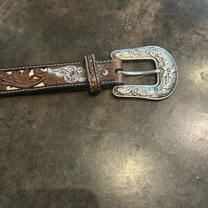 Nocona Brown Leather Belt Classic Accessory Size 28 kids
